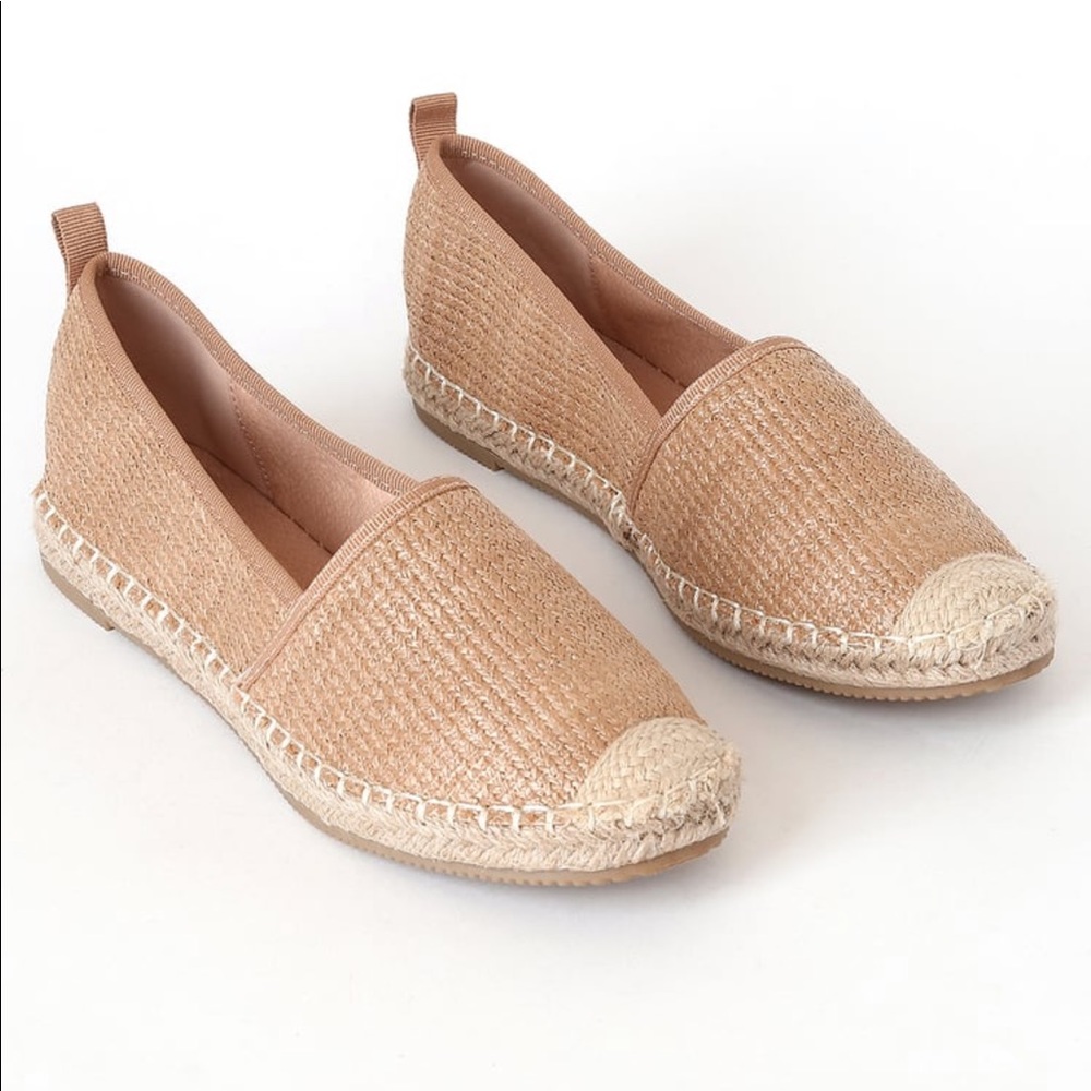 NWT Lulus Tan slip on Espadrille